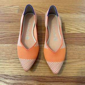 Rothy’s “The Point” in Sherbet. Size 7.5. Like new.